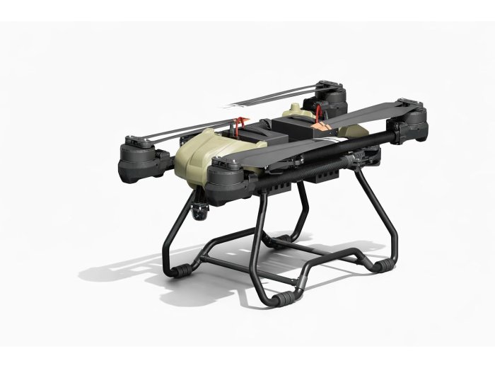 Heavy-Lift Drone up to 110 lb (50kg) Payload, Waterproof, 5 mile (8 Km) Long Range UAV, Take-Off Weight 200 lb (90 kg), Delivery Quadcopter
