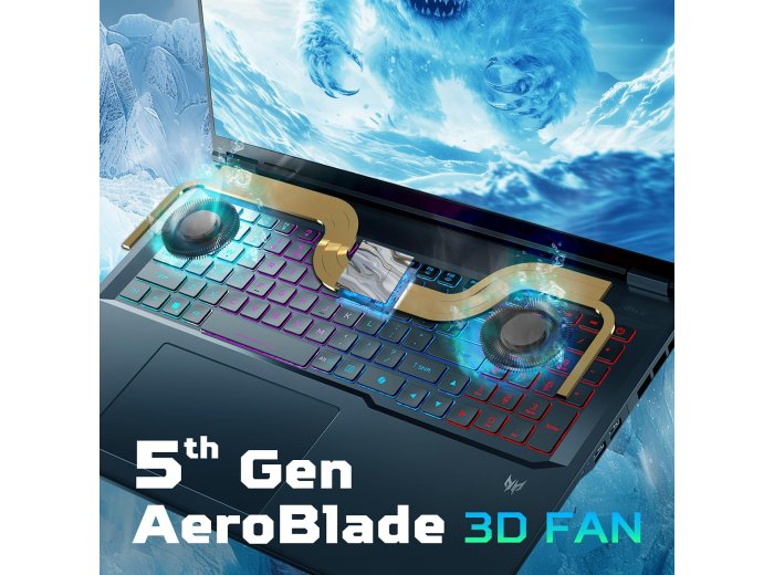 Acer Predator Helios Neo 18 AI Gaming Laptop | Intel Core Ultra 9 Processor 275HX | NVIDIA GeForce RTX 5070 Ti | 18" WQXGA 240Hz G-SYNC | 32GB DDR5 | 2TB Gen 4 SSD | Killer Wi-Fi 6E | PHN18-72-9474